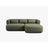 Jenny 5-Sitzer Ecksofa, Rechte Seite, aus Chenille in Grün (Perfect Harmony 39), 200x145 cm von Micadoni – Bild 1