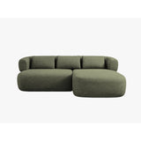 Jenny 5-Sitzer Ecksofa, Rechte Seite, aus Chenille in Grün (Perfect Harmony 39), 200x145 cm von Micadoni – Bild 1