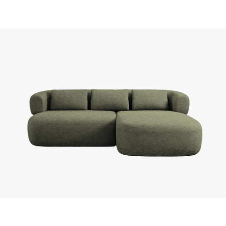 Jenny 5-Sitzer Ecksofa, Rechte Seite, aus Chenille in Grün (Perfect Harmony 39), 200x145 cm von Micadoni – Bild 1