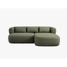 Jenny 5-Sitzer Ecksofa, Rechte Seite, aus Chenille in Grün (Perfect Harmony 39), 200x145 cm von Micadoni – Bild 1