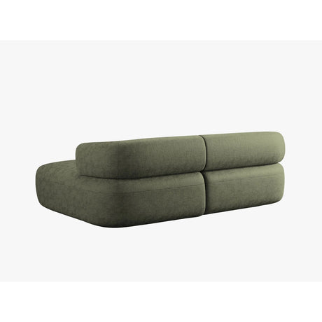 Jenny 5-Sitzer Ecksofa, Rechte Seite, aus Chenille in Grün (Perfect Harmony 39), 200x145 cm von Micadoni – Bild 4
