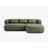 Jenny 5-Sitzer Ecksofa, Rechte Seite, aus Chenille in Grün (Perfect Harmony 39), 225x145 cm von Micadoni – Bild 1