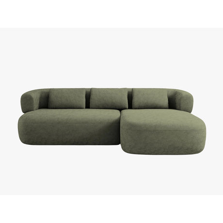 Jenny 5-Sitzer Ecksofa, Rechte Seite, aus Chenille in Grün (Perfect Harmony 39), 225x145 cm von Micadoni – Bild 1