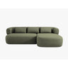 Jenny 5-Sitzer Ecksofa, Rechte Seite, aus Chenille in Grün (Perfect Harmony 39), 225x145 cm von Micadoni – Bild 1