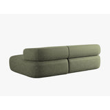 Jenny 5-Sitzer Ecksofa, Rechte Seite, aus Chenille in Grün (Perfect Harmony 39), 225x145 cm von Micadoni – Bild 4
