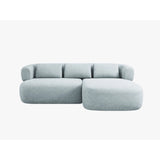Jenny 5-Sitzer Ecksofa, Rechte Seite, aus Chenille in Hellblau (Perfect Harmony 72), 200x145 cm von Micadoni – Bild 1