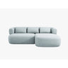 Jenny 5-Sitzer Ecksofa, Rechte Seite, aus Chenille in Hellblau (Perfect Harmony 72), 200x145 cm von Micadoni – Bild 1
