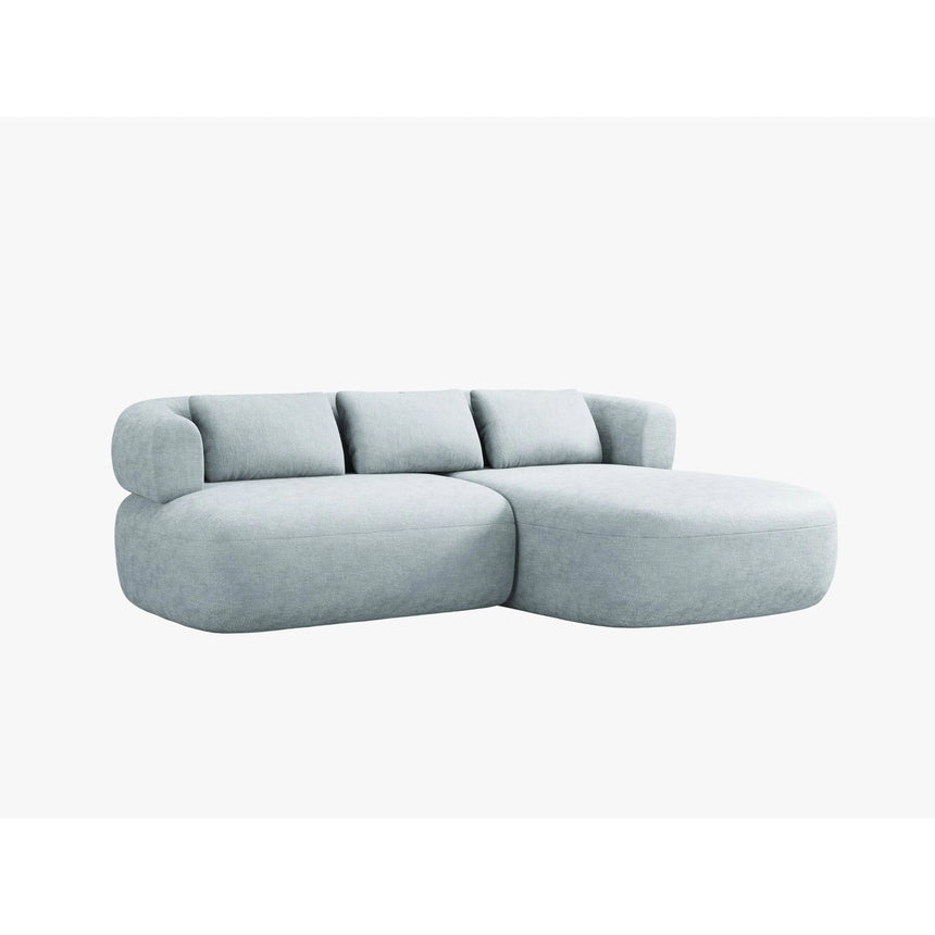 Jenny 5-Sitzer Ecksofa, Rechte Seite, aus Chenille in Hellblau (Perfect Harmony 72), 200x145 cm von Micadoni – Bild 2
