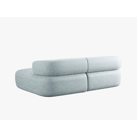Jenny 5-Sitzer Ecksofa, Rechte Seite, aus Chenille in Hellblau (Perfect Harmony 72), 200x145 cm von Micadoni – Bild 4