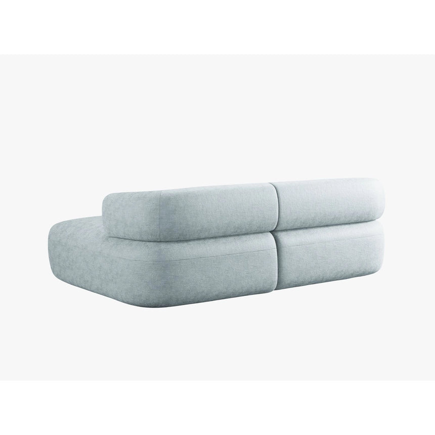 Jenny 5-Sitzer Ecksofa, Rechte Seite, aus Chenille in Hellblau (Perfect Harmony 72), 200x145 cm von Micadoni – Bild 4