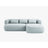 Jenny 5-Sitzer Ecksofa, Rechte Seite, aus Chenille in Hellblau (Perfect Harmony 72), 225x145 cm von Micadoni – Bild 1