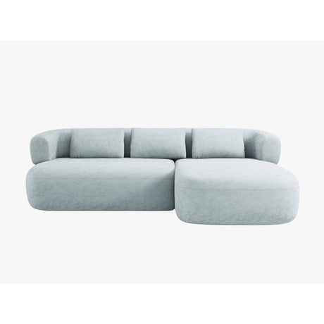 Jenny 5-Sitzer Ecksofa, Rechte Seite, aus Chenille in Hellblau (Perfect Harmony 72), 225x145 cm von Micadoni – Bild 1