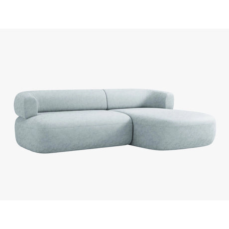 Jenny 5-Sitzer Ecksofa, Rechte Seite, aus Chenille in Hellblau (Perfect Harmony 72), 225x145 cm von Micadoni – Bild 3