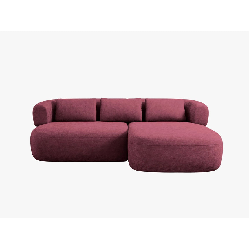 Jenny 5-Sitzer Ecksofa, Rechte Seite, aus Chenille in Kirschholz (Perfect Harmony 59), 200x145 cm von Micadoni – Bild 1