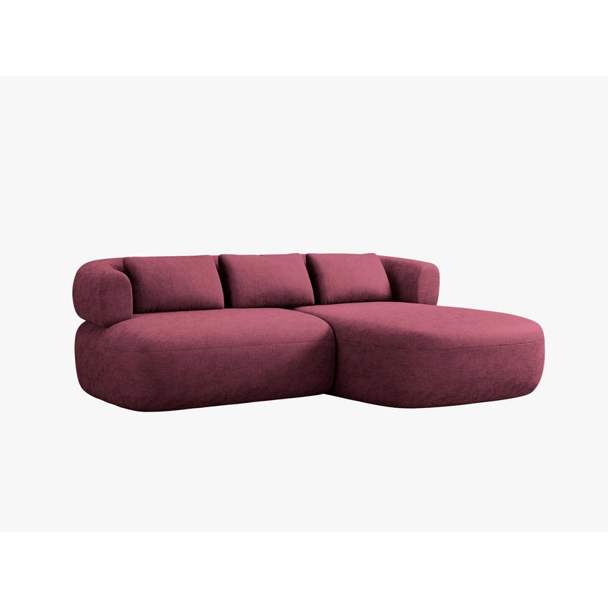 Jenny 5-Sitzer Ecksofa, Rechte Seite, aus Chenille in Kirschholz (Perfect Harmony 59), 200x145 cm von Micadoni – Bild 2