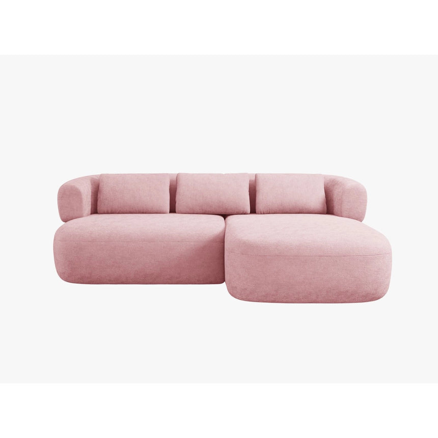 Jenny 5-Sitzer Ecksofa, Rechte Seite, aus Chenille in Rosa (Perfect Harmony 63), 200x145 cm von Micadoni – Bild 1