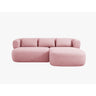 Jenny 5-Sitzer Ecksofa, Rechte Seite, aus Chenille in Rosa (Perfect Harmony 63), 200x145 cm von Micadoni – Bild 1