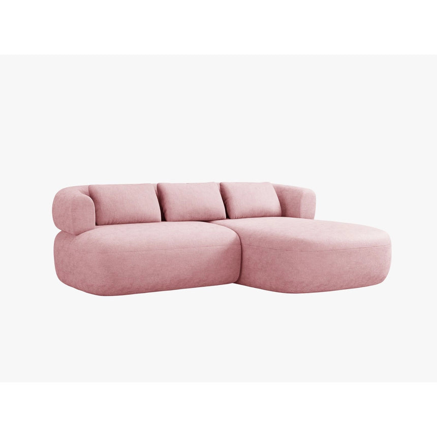 Jenny 5-Sitzer Ecksofa, Rechte Seite, aus Chenille in Rosa (Perfect Harmony 63), 200x145 cm von Micadoni – Bild 2
