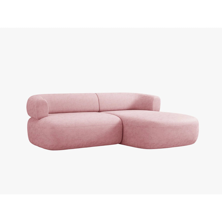 Jenny 5-Sitzer Ecksofa, Rechte Seite, aus Chenille in Rosa (Perfect Harmony 63), 200x145 cm von Micadoni – Bild 3