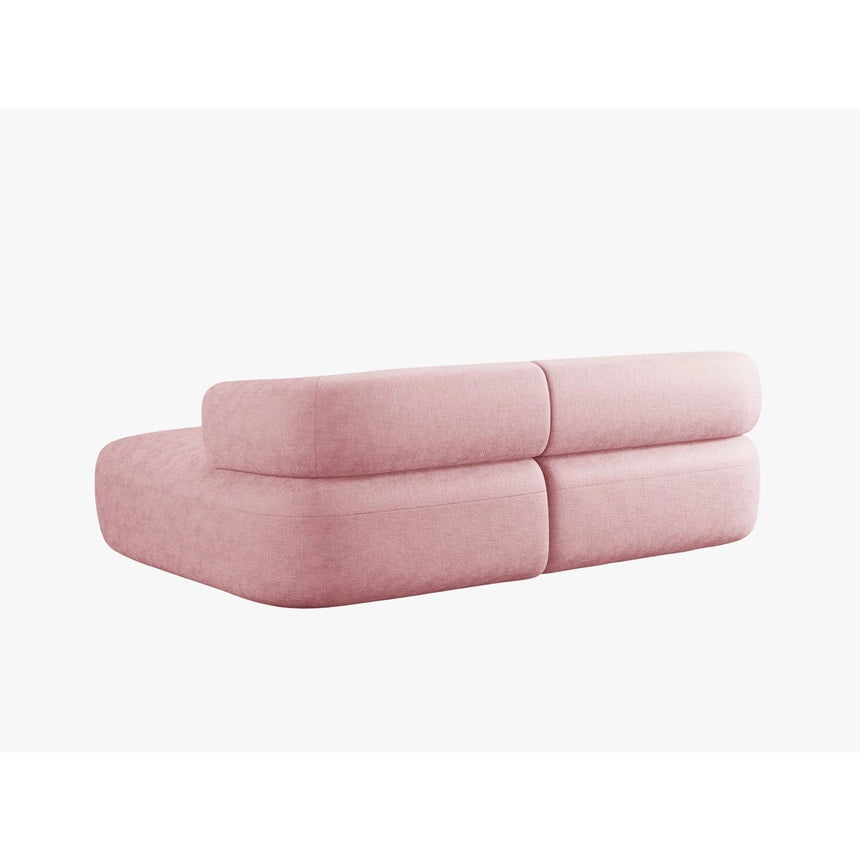 Jenny 5-Sitzer Ecksofa, Rechte Seite, aus Chenille in Rosa (Perfect Harmony 63), 200x145 cm von Micadoni – Bild 4