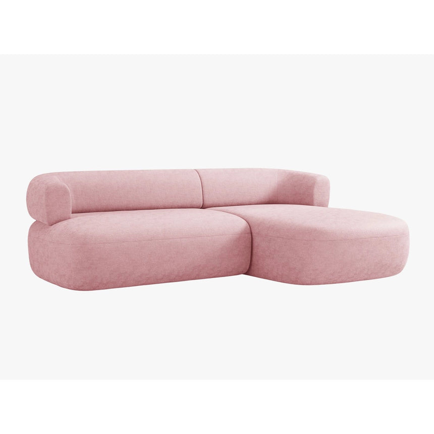 Jenny 5-Sitzer Ecksofa, Rechte Seite, aus Chenille in Rosa (Perfect Harmony 63), 225x145 cm von Micadoni – Bild 3