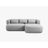 Jenny 5-Sitzer Ecksofa, Rechte Seite, aus Chenille in Silber (Perfect Harmony 85), 200x145 cm von Micadoni – Bild 1