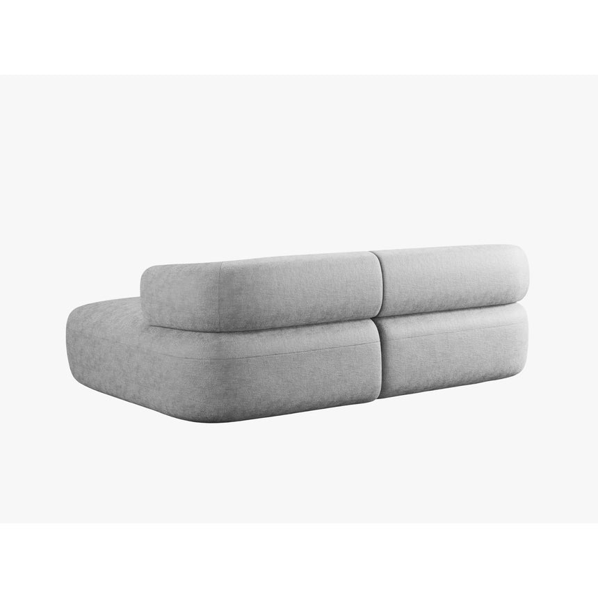 Jenny 5-Sitzer Ecksofa, Rechte Seite, aus Chenille in Silber (Perfect Harmony 85), 200x145 cm von Micadoni – Bild 4