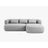 Jenny 5-Sitzer Ecksofa, Rechte Seite, aus Chenille in Silber (Perfect Harmony 85), 225x145 cm von Micadoni – Bild 1
