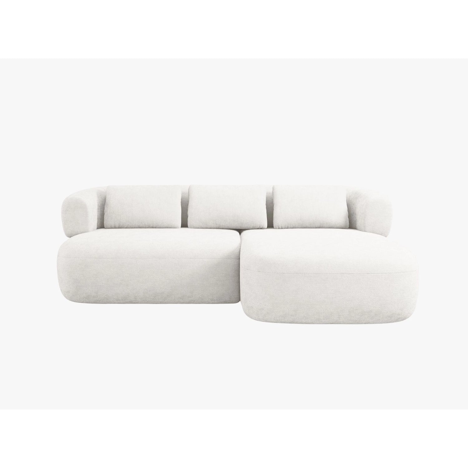 Jenny 5-Sitzer Ecksofa, Rechte Seite, aus Samt, Chenille oder Boucle, 200x145 cm von Micadoni – Bild 1
