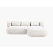 Jenny 5-Sitzer Ecksofa, Rechte Seite, aus Samt, Chenille oder Boucle, 200x145 cm von Micadoni – Bild 1