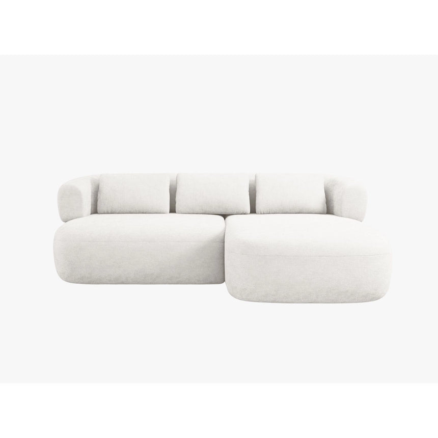 Jenny 5-Sitzer Ecksofa, Rechte Seite, aus Samt, Chenille oder Boucle, 200x145 cm von Micadoni – Bild 1