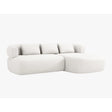 Jenny 5-Sitzer Ecksofa, Rechte Seite, aus Samt, Chenille oder Boucle, 225x145 cm von Micadoni – Bild 2