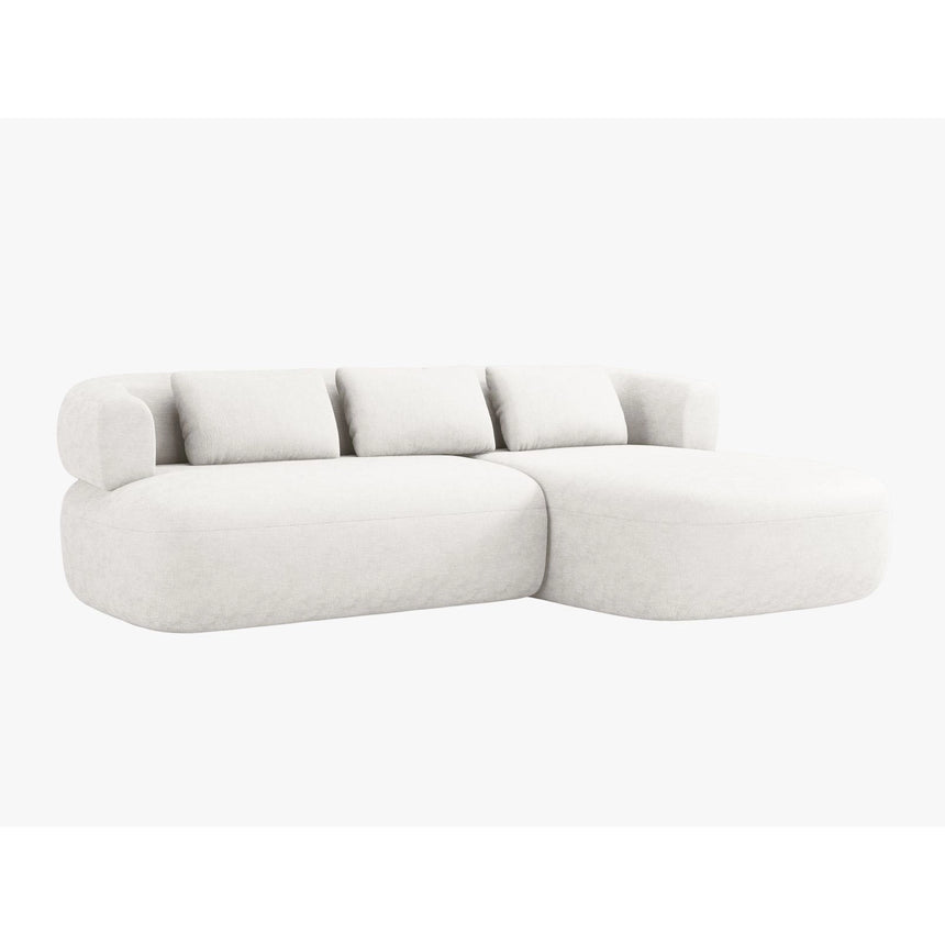 Jenny 5-Sitzer Ecksofa, Rechte Seite, aus Samt, Chenille oder Boucle, 225x145 cm von Micadoni – Bild 2