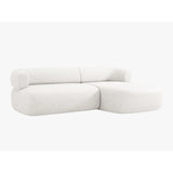 Jenny 5-Sitzer Ecksofa, Rechte Seite, aus Samt, Chenille oder Boucle, 225x145 cm von Micadoni – Bild 3