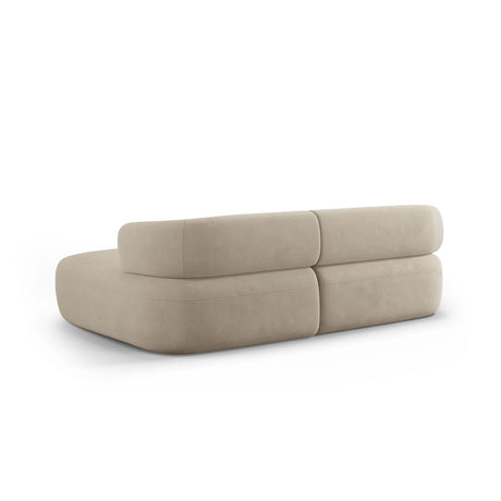 Jenny 5-Sitzer Ecksofa, Rechte Seite, aus Samt in Beige (Salvador 1), 200x145 cm von Micadoni – Bild 4