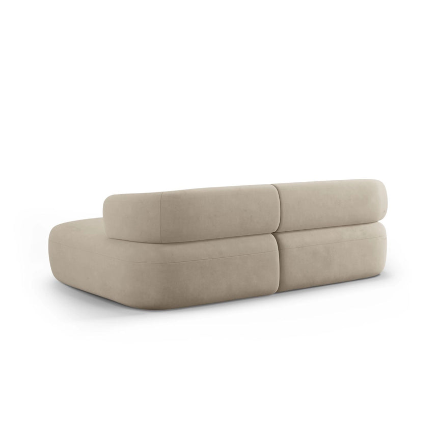 Jenny 5-Sitzer Ecksofa, Rechte Seite, aus Samt in Beige (Salvador 1), 200x145 cm von Micadoni – Bild 4