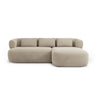 Jenny 5-Sitzer Ecksofa, Rechte Seite, aus Samt in Beige (Salvador 1), 225x145 cm von Micadoni – Bild 1