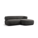 Jenny 5-Sitzer Ecksofa, Rechte Seite, aus Samt in Dunkelgrau (Salvador 18), 200x145 cm von Micadoni – Bild 3