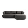 Jenny 5-Sitzer Ecksofa, Rechte Seite, aus Samt in Dunkelgrau (Salvador 18), 225x145 cm von Micadoni – Bild 1
