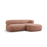 Jenny 5-Sitzer Ecksofa, Rechte Seite, aus Samt in Rosa (Salvador 11), 200x145 cm von Micadoni – Bild 3