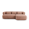 Jenny 5-Sitzer Ecksofa, Rechte Seite, aus Samt in Rosa (Salvador 11), 225x145 cm von Micadoni – Bild 1