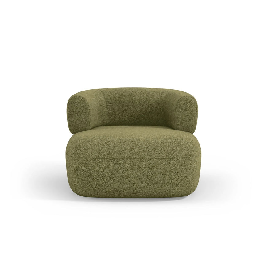 Jenny Sessel aus Boucle in Grün (Now or Never 38), 90x88 cm von Micadoni – Bild 1