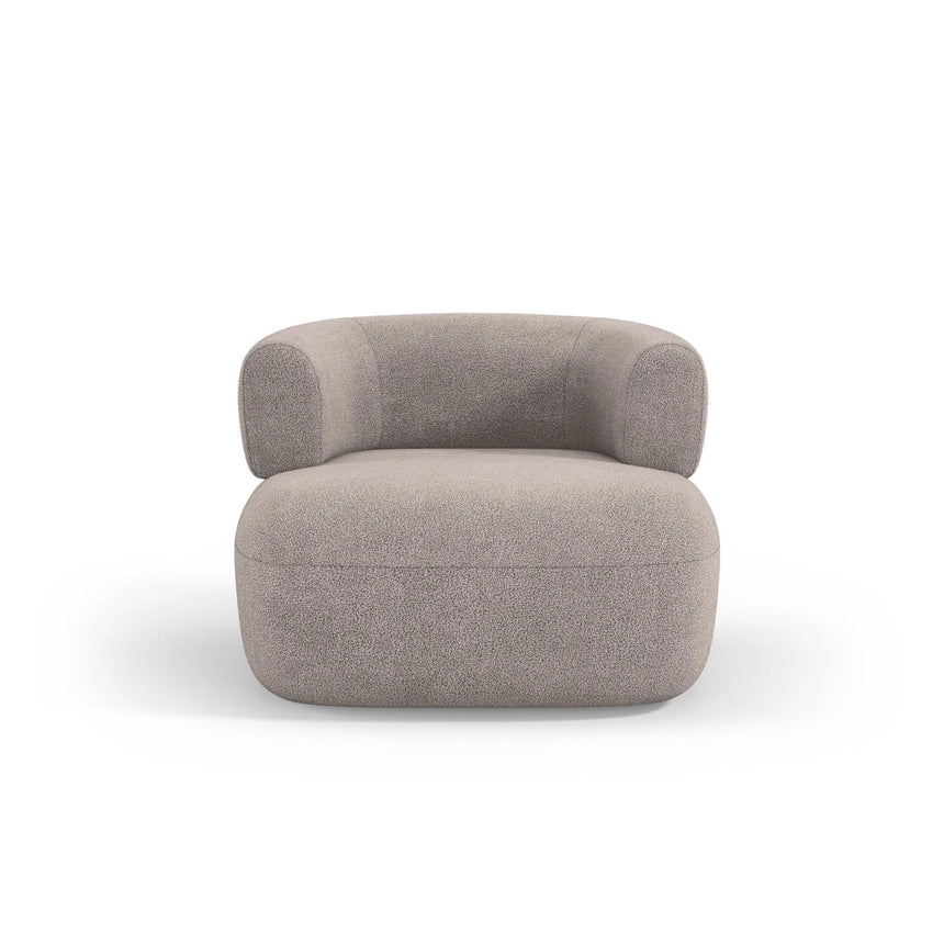 Jenny Sessel aus Boucle in Hellbraun (Now or Never 16), 90x88 cm von Micadoni – Bild 1
