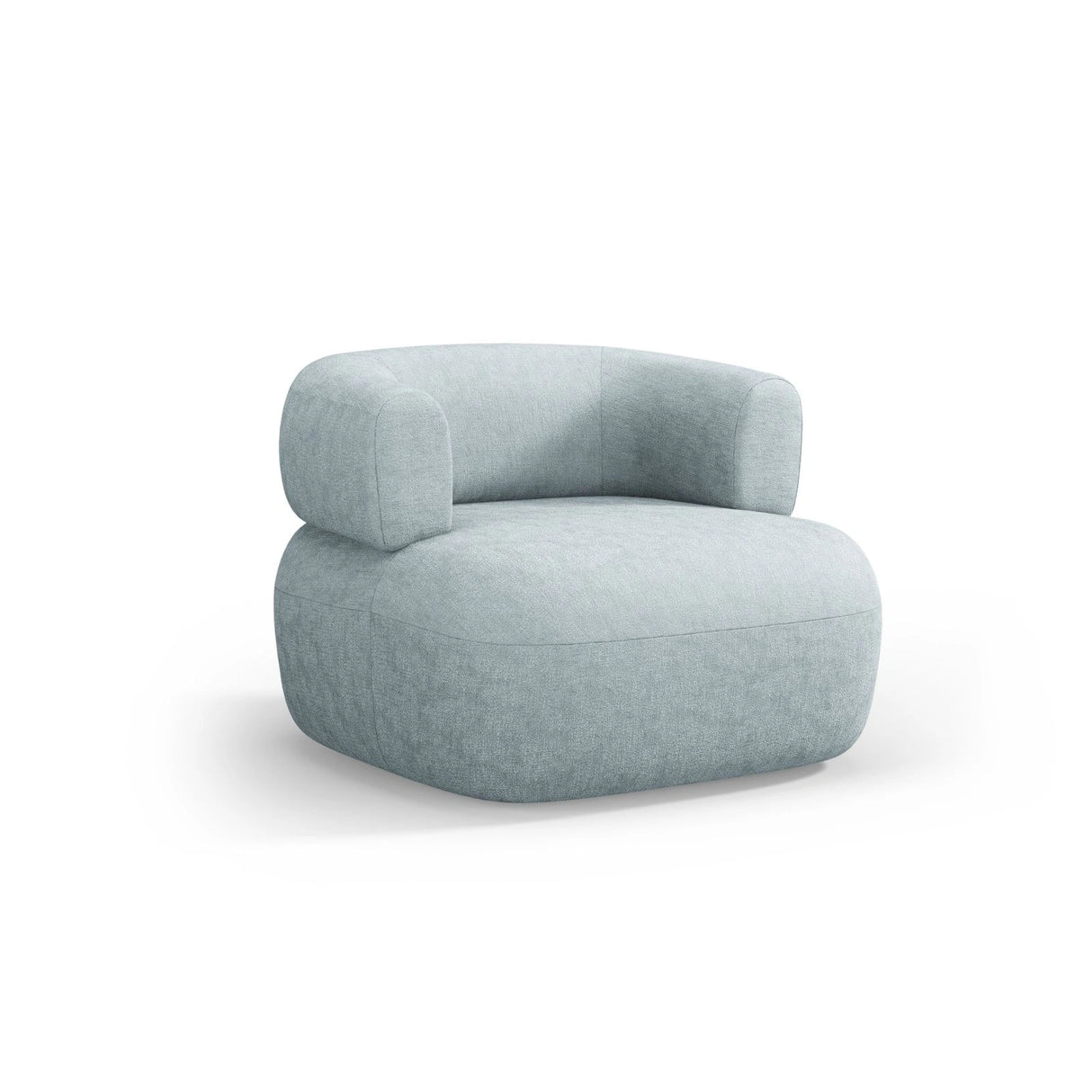 Jenny Sessel aus Chenille in Hellblau (Perfect Harmony 72), 90x88 cm von Micadoni – Bild 3