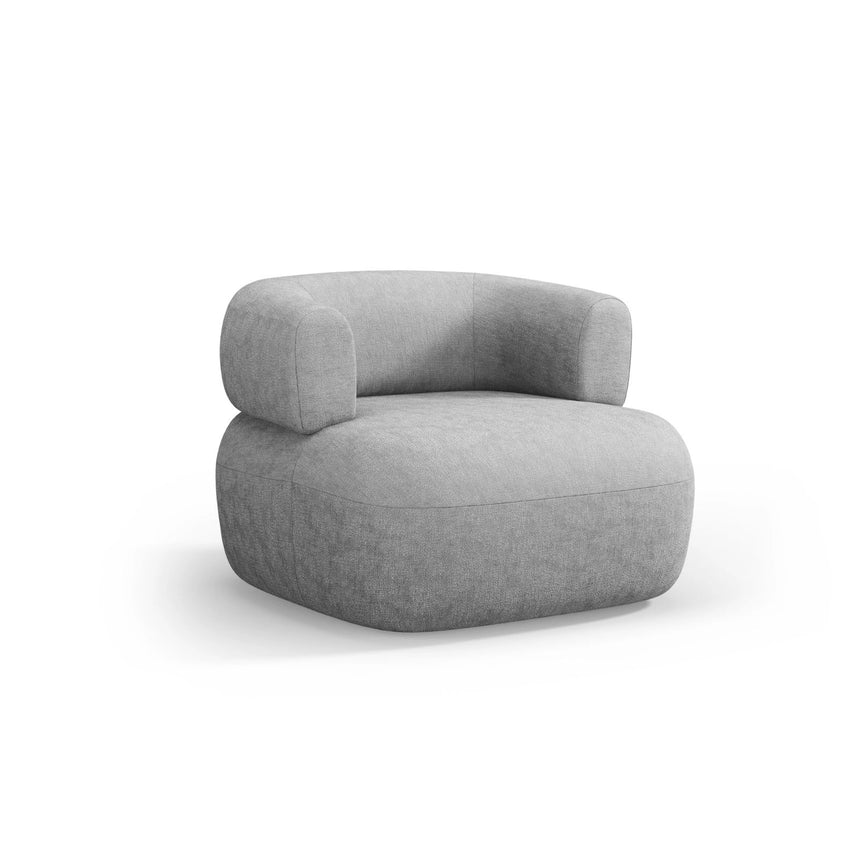 Jenny Sessel aus Chenille in Silber (Perfect Harmony 85), 90x88 cm von Micadoni – Bild 3