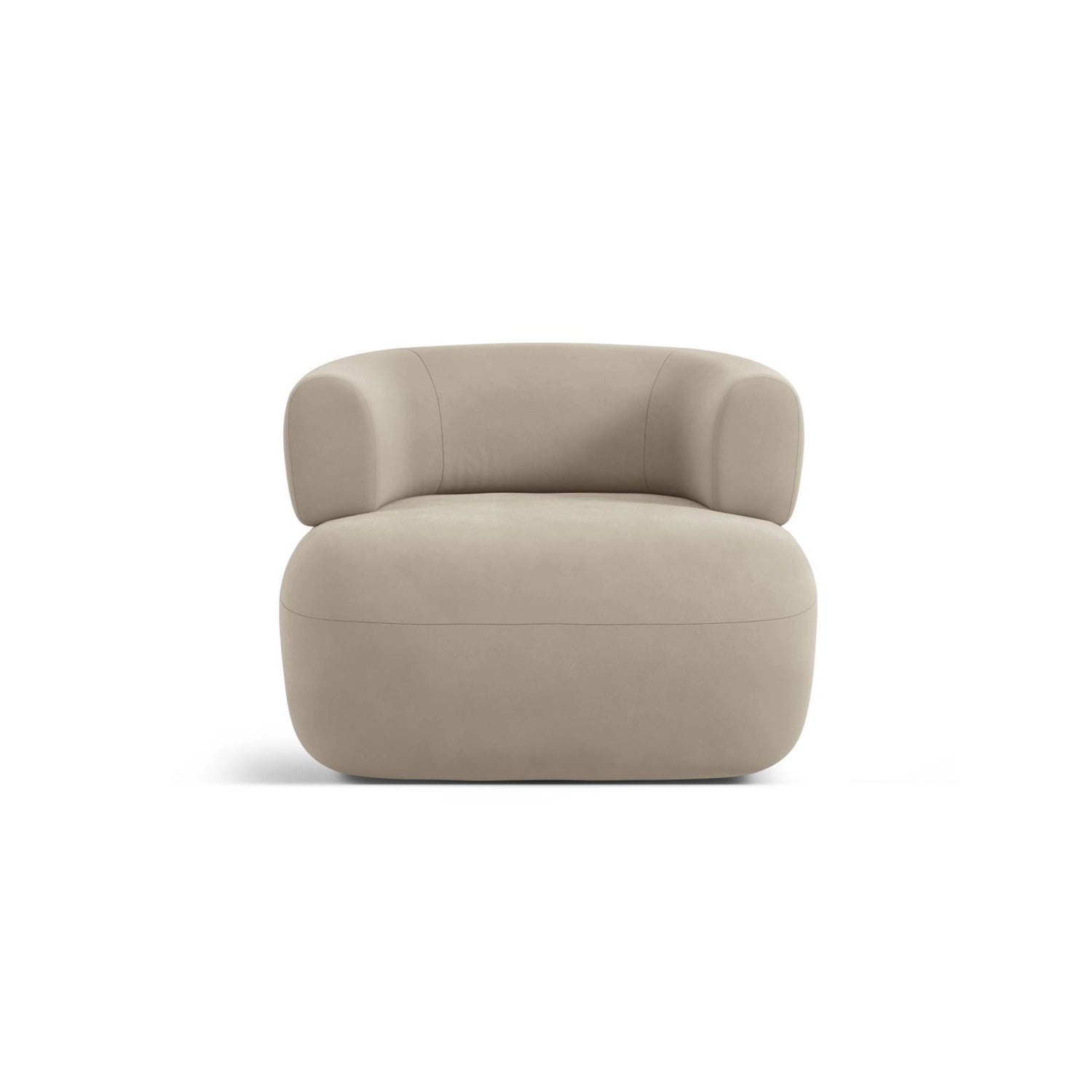 Jenny Sessel aus Samt in Beige (Salvador 1), 90x88 cm von Micadoni – Bild 1