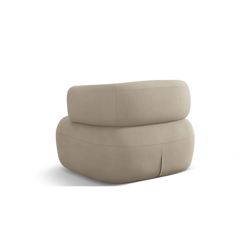 Jenny Sessel aus Samt in Beige (Salvador 1), 90x88 cm von Micadoni – Bild 5