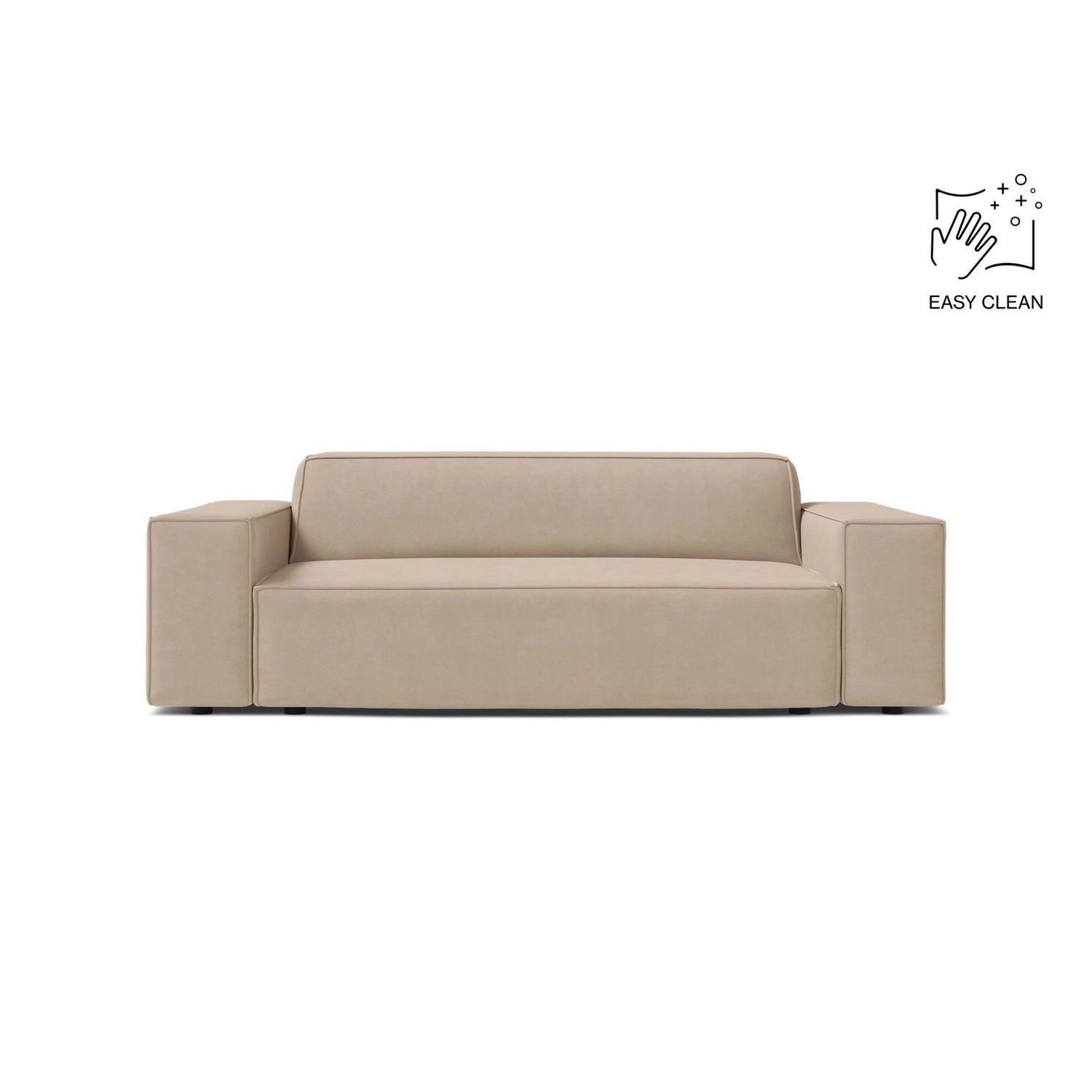 Jodie 2-Sitzer Sofa aus Samt in Beige (Venus 2928), 175x99 cm von Micadoni – Bild 1