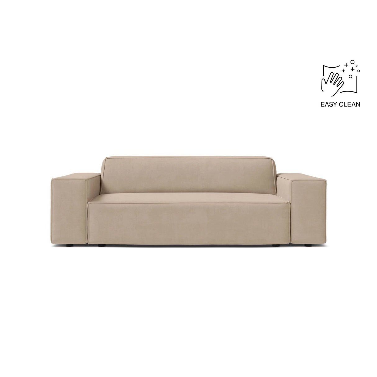 Jodie 2-Sitzer Sofa aus Samt in Beige (Venus 2928), 175x99 cm von Micadoni – Bild 1