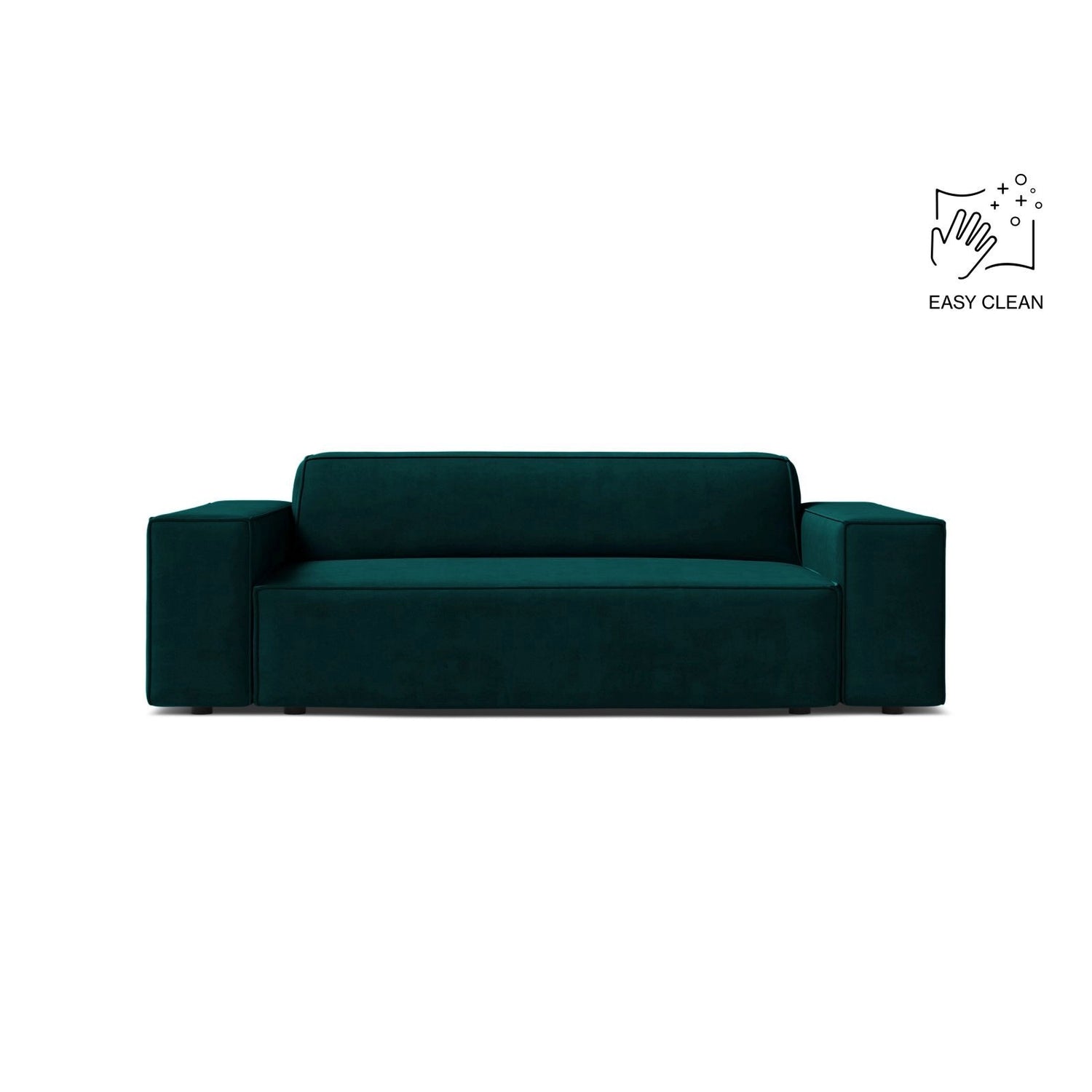 Jodie 2-Sitzer Sofa aus Samt in Deep Petrol (Venus 2911), 175x99 cm von Micadoni – Bild 1